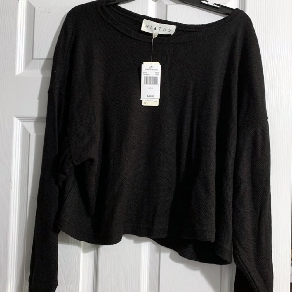 Hiatus Long Sleeve Cropped Top